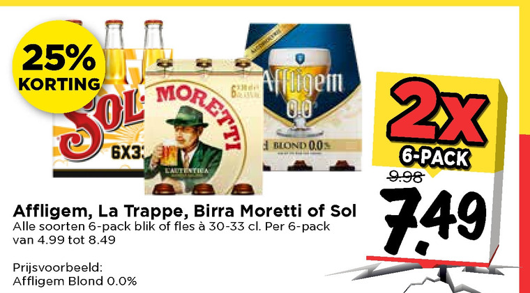 Birra Moretti   blikje bier, speciaalbier folder aanbieding bij  Vomar - details