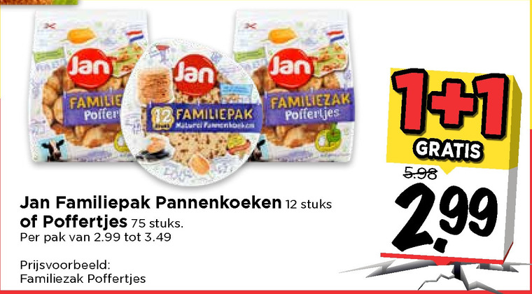 Jan   pannenkoek, poffertjes folder aanbieding bij  Vomar - details