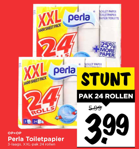 Perla   toiletpapier folder aanbieding bij  Vomar - details