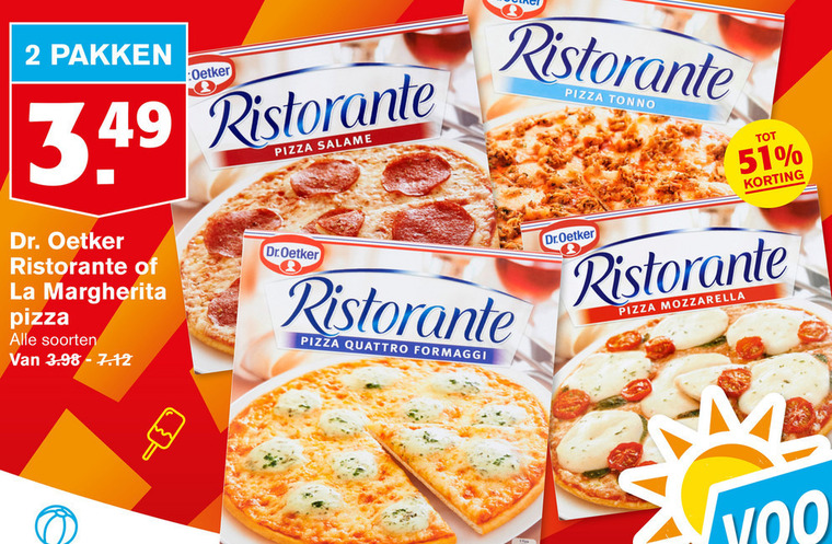 Dr Oetker   diepvriespizza folder aanbieding bij  Hoogvliet - details