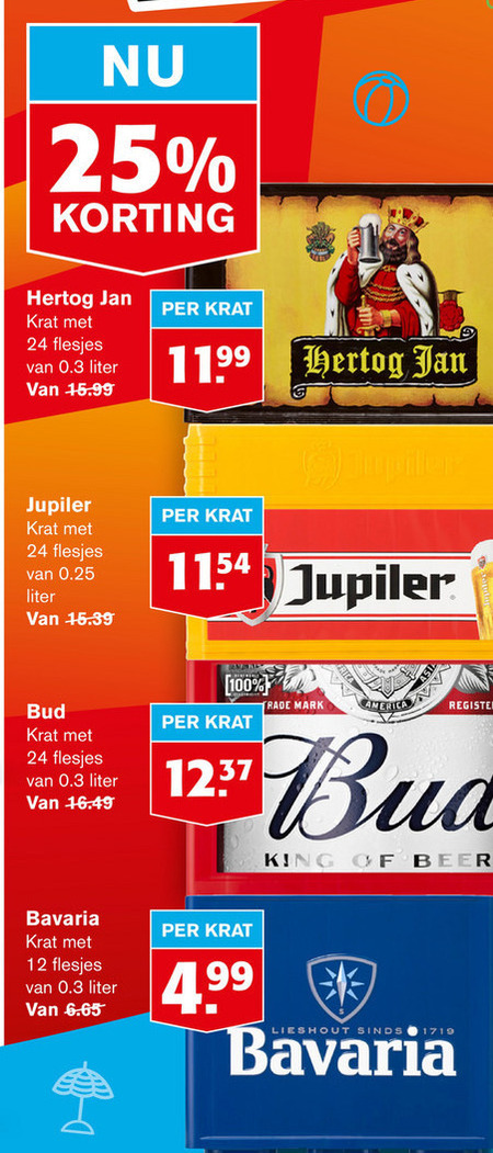 Bavaria   krat bier folder aanbieding bij  Hoogvliet - details