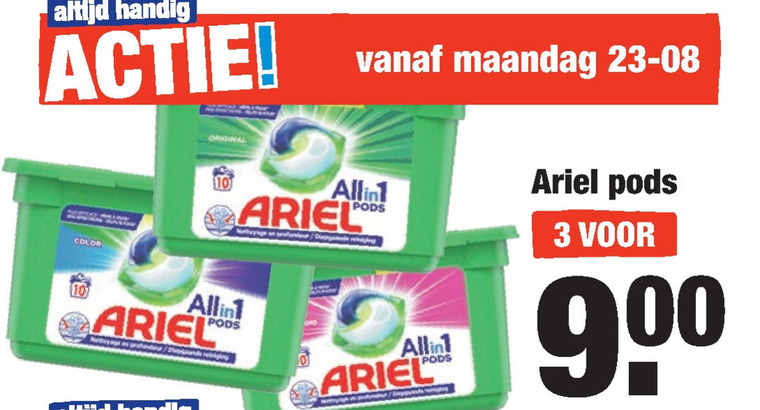 Ariel   wasmiddel folder aanbieding bij  Aldi - details