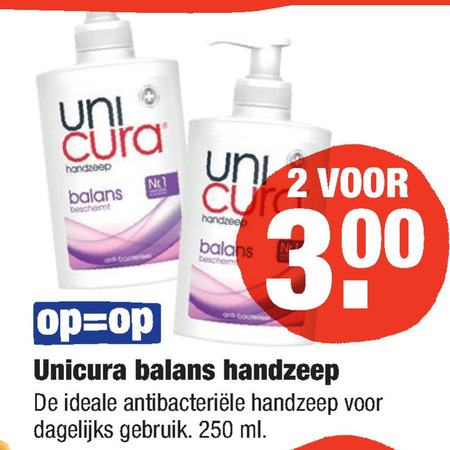 Unicura   handzeep folder aanbieding bij  Aldi - details