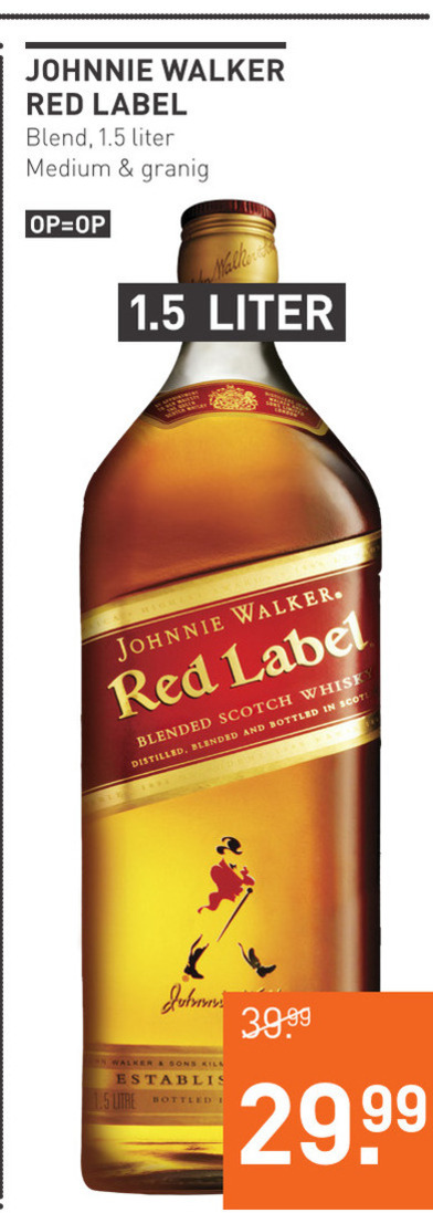 Johnnie Walker   whisky folder aanbieding bij  Gall & Gall - details