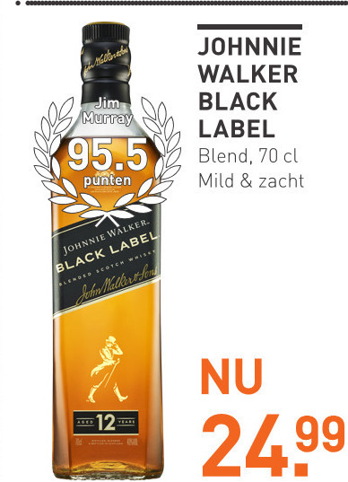 Johnnie Walker   whisky folder aanbieding bij  Gall & Gall - details