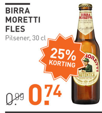 Birra Moretti   flesje bier folder aanbieding bij  Gall & Gall - details