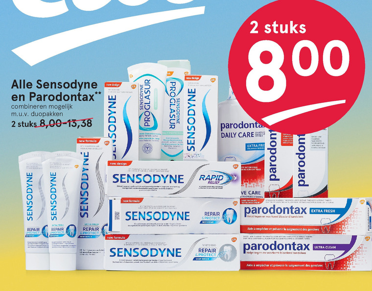 Sensodyne   tandpasta folder aanbieding bij  Etos - details