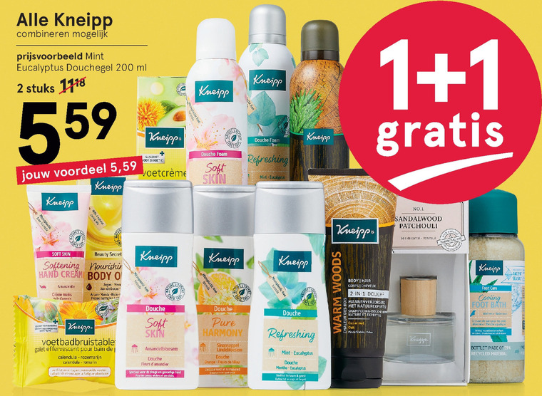 Kneipp   badzout, massageolie folder aanbieding bij  Etos - details