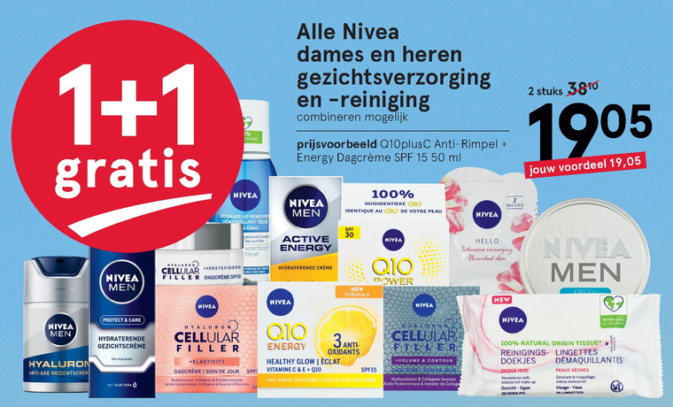 Nivea   dagcreme, heren gezichtsverzorging folder aanbieding bij  Etos - details