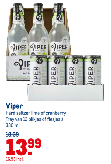 Viper   hard seltzer folder aanbieding bij  Makro - details