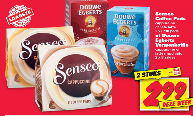 Douwe Egberts Senseo   koffiepad, oploskoffie folder aanbieding bij  Nettorama - details