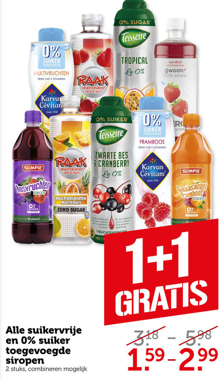 Teisseire   limonadesiroop folder aanbieding bij  Coop - details