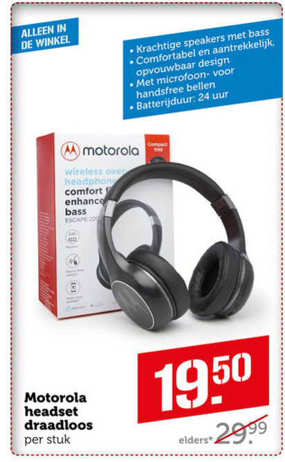 Motorola   koptelefoon folder aanbieding bij  Coop - details