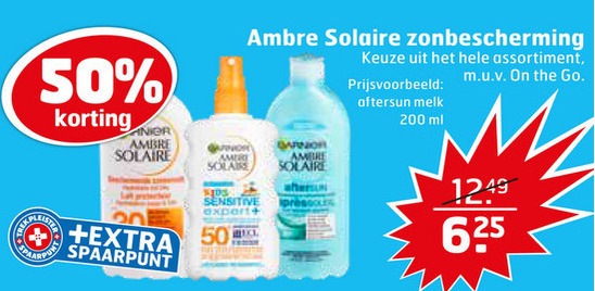 Ambre Solaire   zonnebrandolie, aftersun folder aanbieding bij  Trekpleister - details