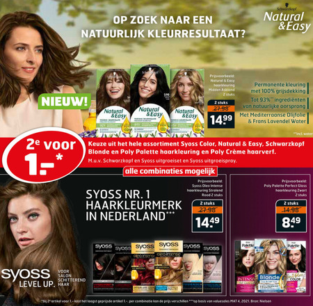 Schwarzkopf   haarkleuring folder aanbieding bij  Trekpleister - details