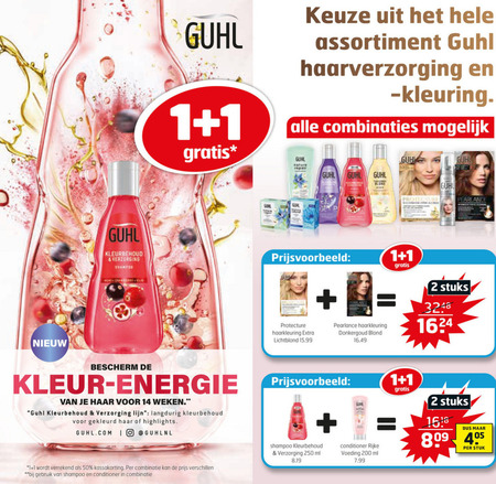 Guhl   haarkleuring, shampoo folder aanbieding bij  Trekpleister - details