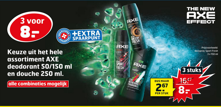 Axe   douchegel, deodorant folder aanbieding bij  Trekpleister - details