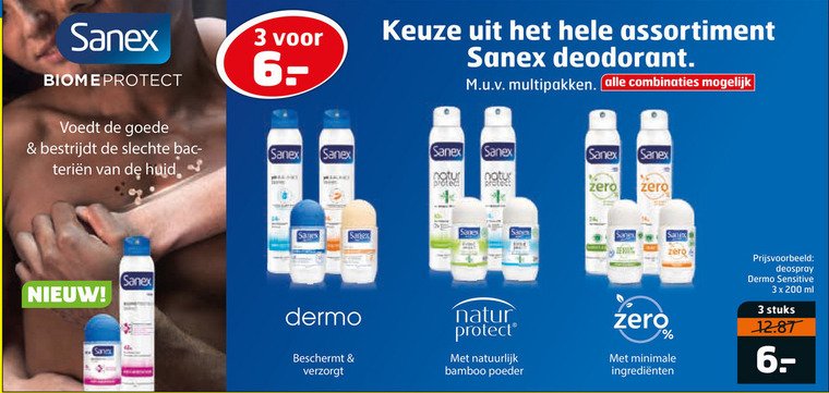 Sanex   deodorant folder aanbieding bij  Trekpleister - details