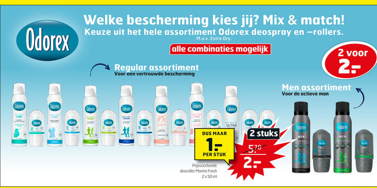 Odorex   deodorant folder aanbieding bij  Trekpleister - details