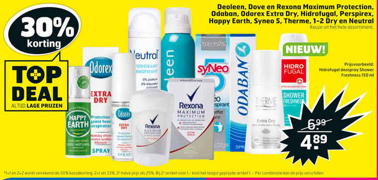 Odaban   deodorant folder aanbieding bij  Trekpleister - details