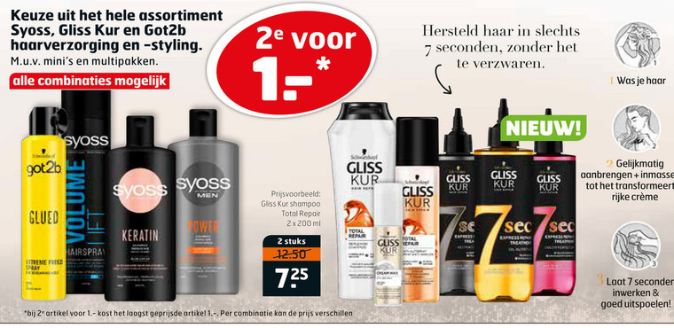 Got2B   haarverzorging, haargel folder aanbieding bij  Trekpleister - details