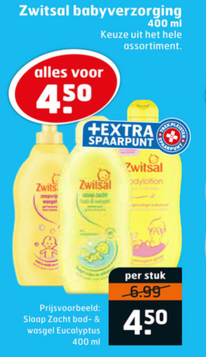 Zwitsal   babyshampoo, babyverzorging folder aanbieding bij  Trekpleister - details