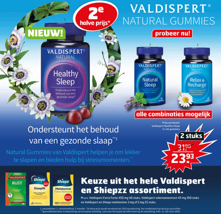 Valdispert   voedingssupplement folder aanbieding bij  Trekpleister - details