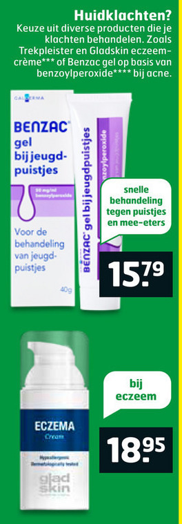 Benzac   gezichtsreiniging folder aanbieding bij  Trekpleister - details