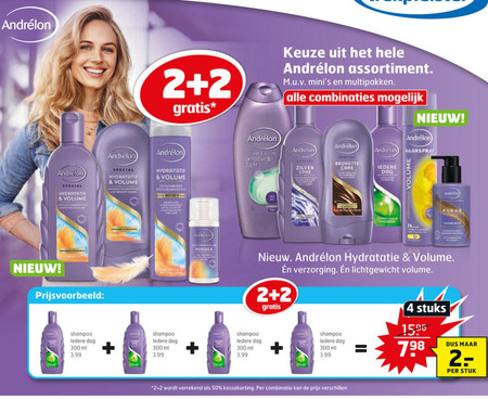 Andrelon   shampoo, droogshampoo folder aanbieding bij  Trekpleister - details