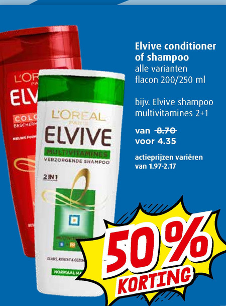 Elvive   conditioner, shampoo folder aanbieding bij  Boni - details