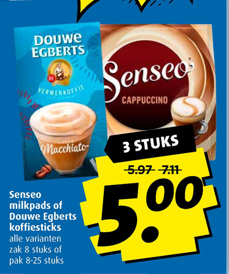 Douwe Egberts Senseo   koffiepad, oploskoffie folder aanbieding bij  Boni - details