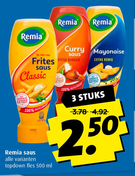 Remia   snacksaus, tomatenketchup folder aanbieding bij  Boni - details