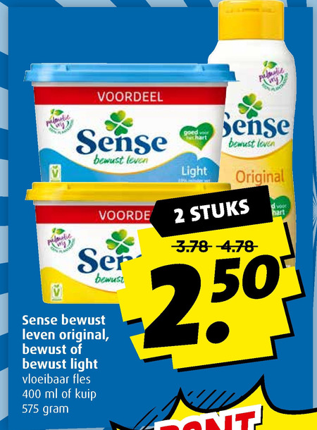 Sense   olie en vetten, margarine folder aanbieding bij  Boni - details