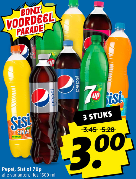 7-Up   cola, frisdrank folder aanbieding bij  Boni - details