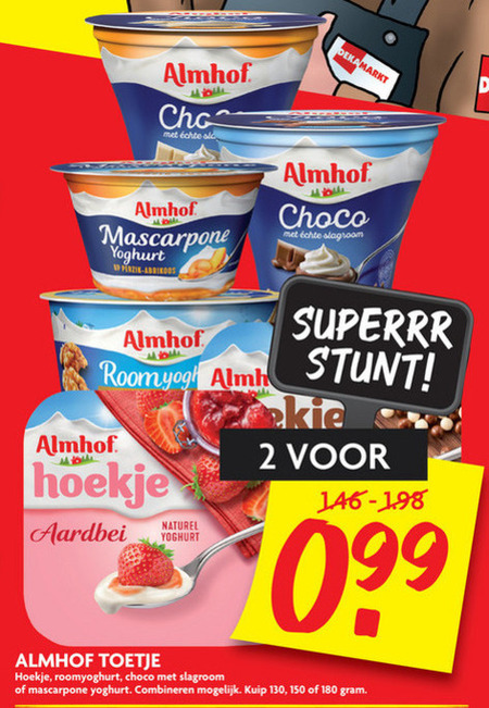 Almhof   toetje, vruchtenyoghurt folder aanbieding bij  Dekamarkt - details