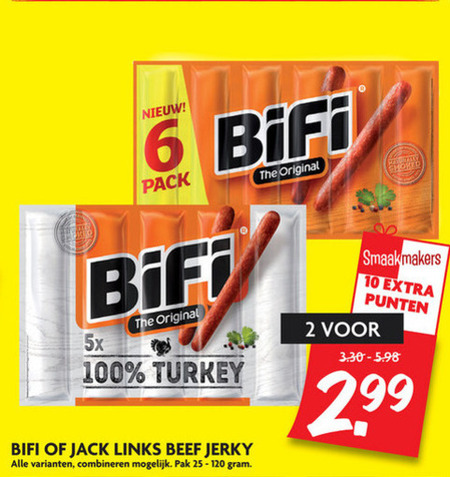 Bifi   bierworstjes folder aanbieding bij  Dekamarkt - details