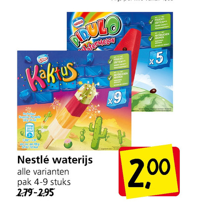 Nestle   waterijs folder aanbieding bij  Jan Linders - details