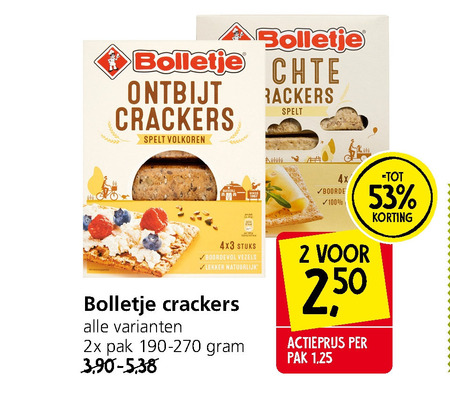 Bolletje   crackers folder aanbieding bij  Jan Linders - details