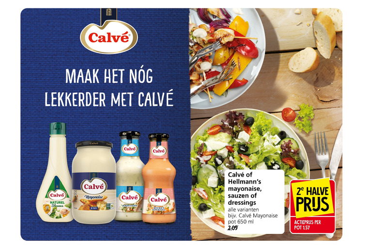 Calve   slasaus, mayonaise folder aanbieding bij  Jan Linders - details