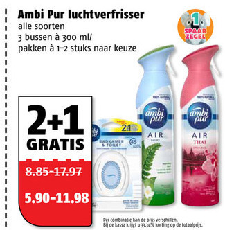 Ambi Pur   luchtverfrisser folder aanbieding bij  Poiesz - details