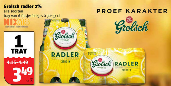 Grolsch   radler bier folder aanbieding bij  Poiesz - details