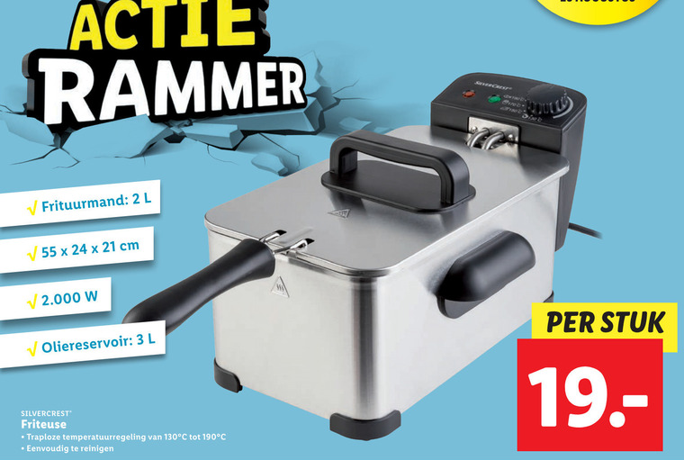 SilverCrest   friteuse folder aanbieding bij  Lidl - details