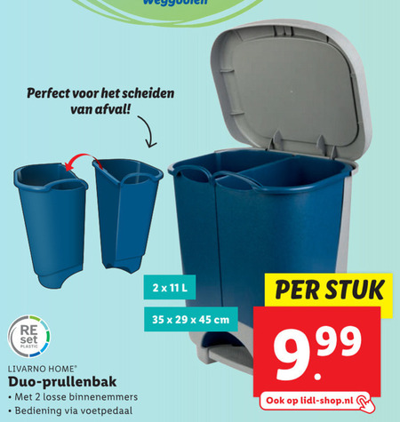 Mm Individualiteit klassiek Livarno afvalemmer folder aanbieding bij Lidl - details