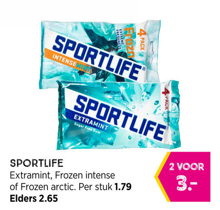 Sportlife   kauwgom folder aanbieding bij  Xenos - details