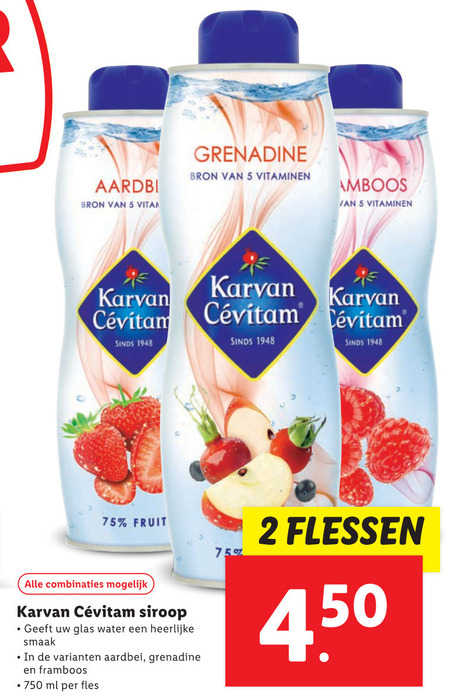 Karvan Cevitam   limonadesiroop folder aanbieding bij  Lidl - details