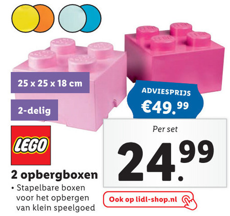 Lego   opbergdoos folder aanbieding bij  Lidl - details