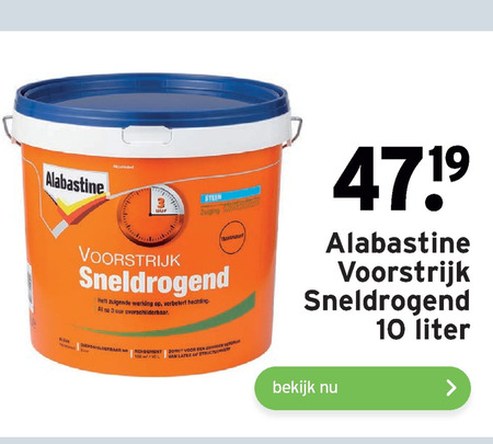 Alabastine   voorstrijk folder aanbieding bij  Gamma - details