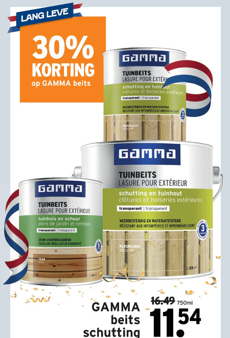 Gamma Huismerk   beits folder aanbieding bij  Gamma - details