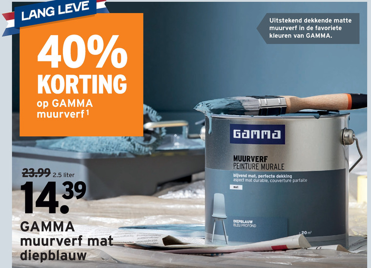 Gamma Huismerk   muurverf folder aanbieding bij  Gamma - details