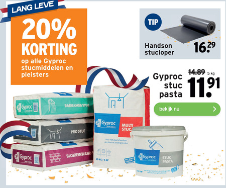 Gyproc   stucmortel, stucpasta folder aanbieding bij  Gamma - details